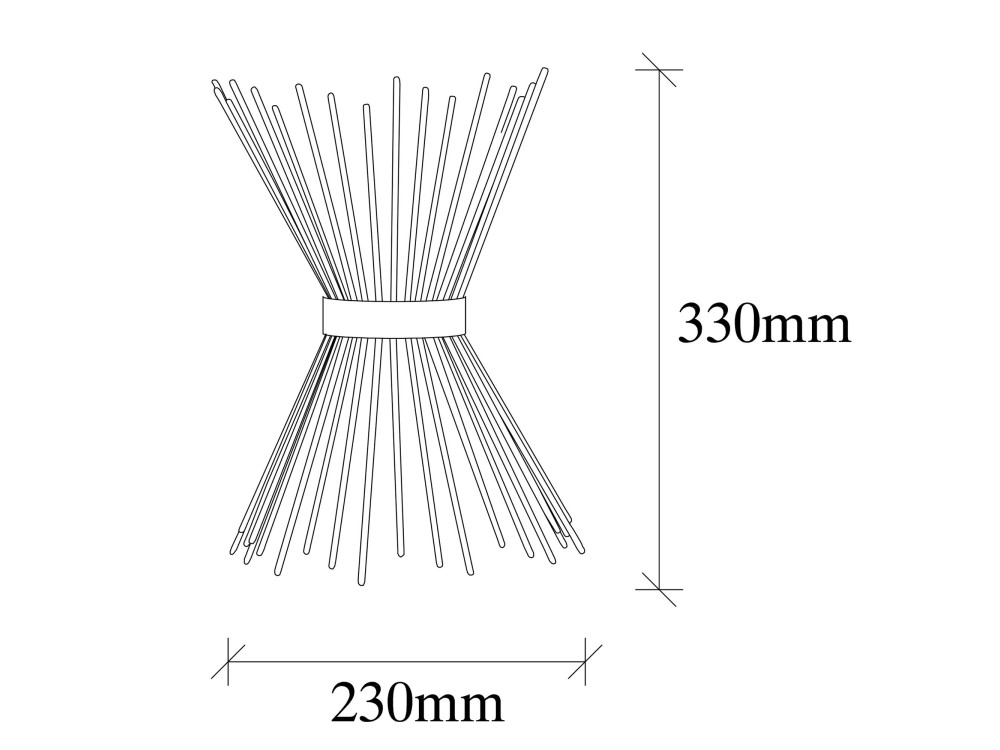 Candeeiro de parede em metal «GMN-000010» - 23 x 16 cm - Cobre