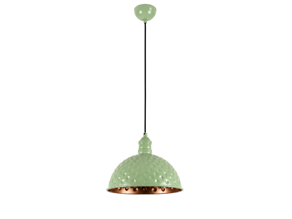 Candeeiro suspenso em metal «Echo» - 26 x 26 cm - Verde menta
