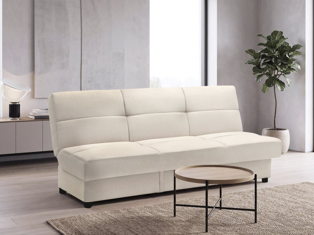 Sofá "Enzo" Clic-Clac - 186 x 80 x 87 cm - 3 lugares - Bege