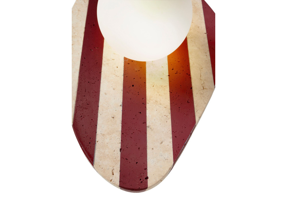 Candeeiro de parede em travertino «Forest»  - Bege / Vermelho