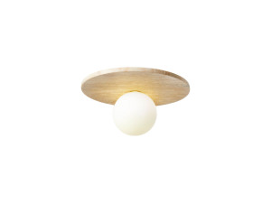 Luminária de teto em travertino «Tor-Tun» - Bege / Branco