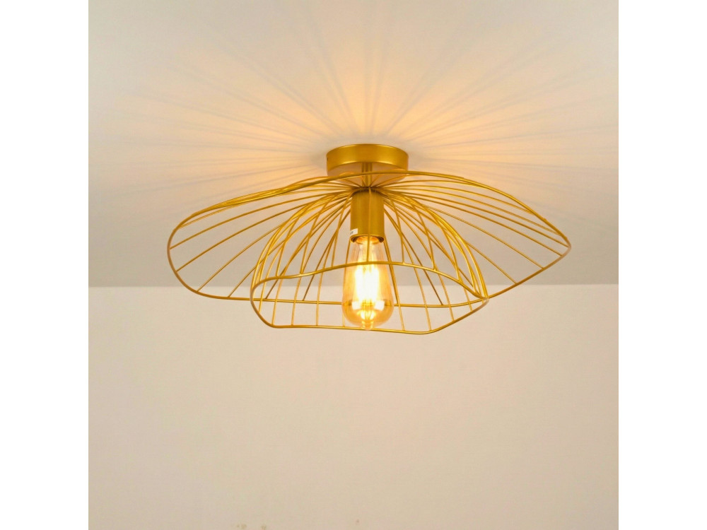 Luminária de teto em metal «Mantar» - 52 x 52 cm - Dourada
