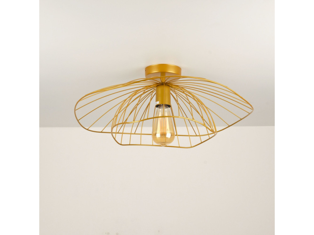 Luminária de teto em metal «Mantar» - 52 x 52 cm - Dourada