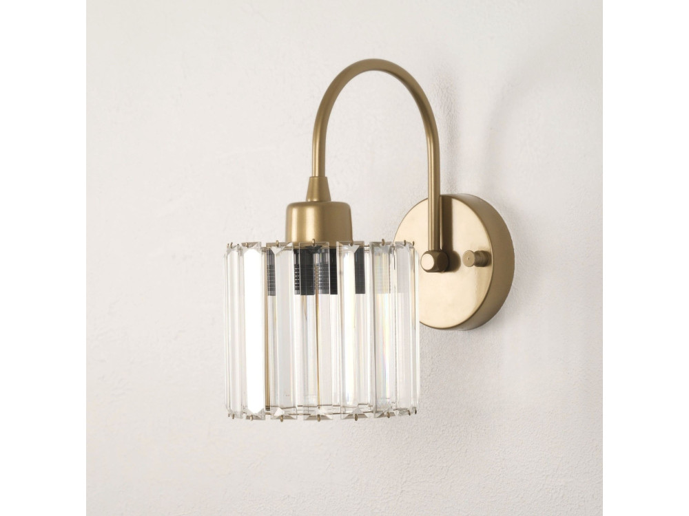 Candeeiro de parede em metal «Yakops» - 23 x 13 cm - Amarelo