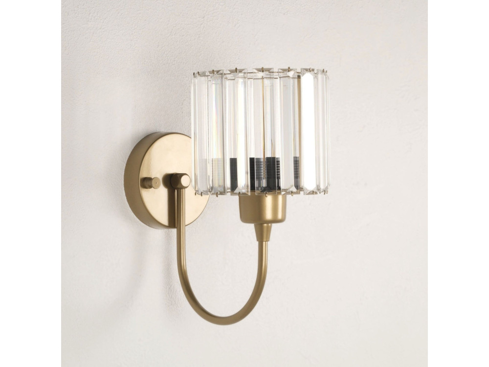 Candeeiro de parede em metal «Yakops» - 23 x 13 cm - Amarelo
