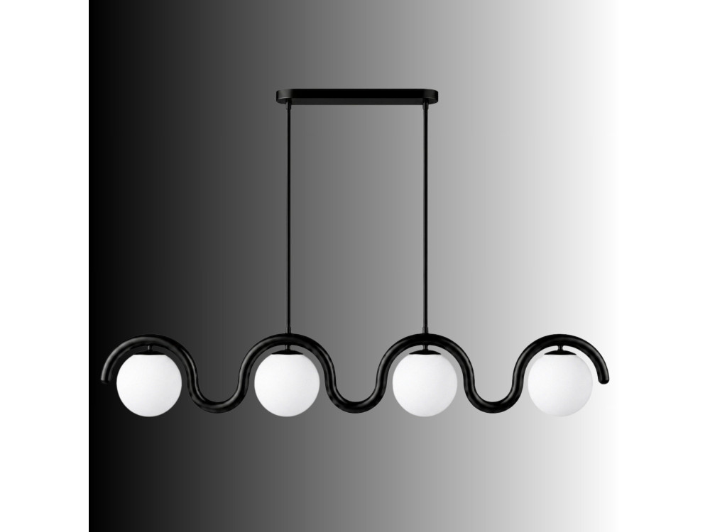 Candelabro de metal «GEDIK-20443» - 110 x 17 cm - Preto