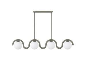 Candelabro de metal «GEDIK-20443» - 110 x 17 cm - Cinzento