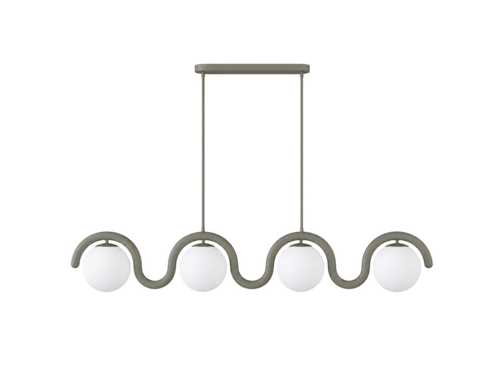 Candelabro de metal «GEDIK-20443» - 110 x 17 cm - Cinzento