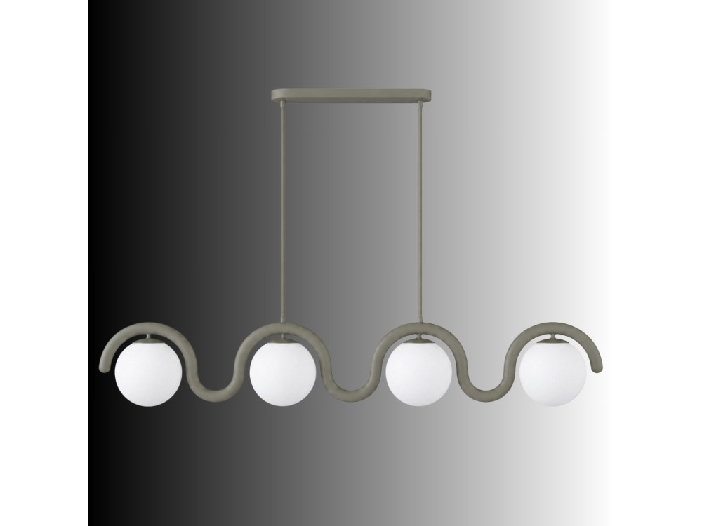 Candelabro de metal «GEDIK-20443» - 110 x 17 cm - Cinzento