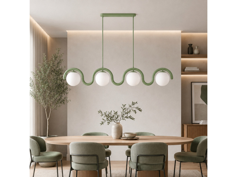 Candelabro de metal «GEDIK-20443» - 110 x 17 cm - Verde