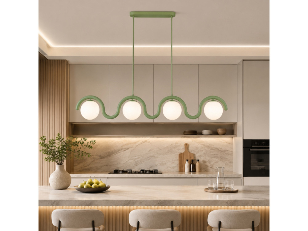 Candelabro de metal «GEDIK-20443» - 110 x 17 cm - Verde