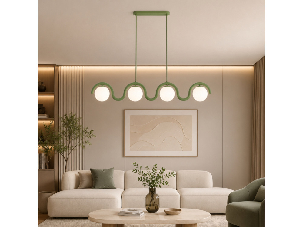 Candelabro de metal «GEDIK-20443» - 110 x 17 cm - Verde