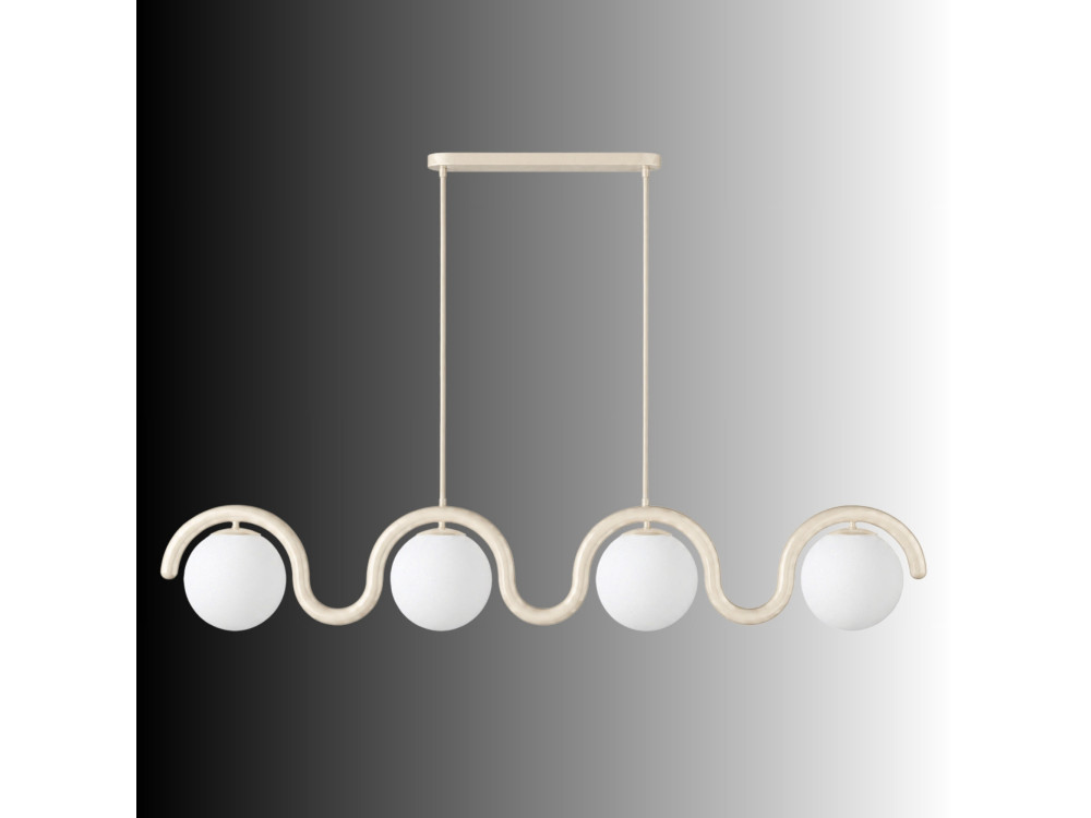Candelabro de metal «GEDIK-20443» - 110 x 17 cm - Bege