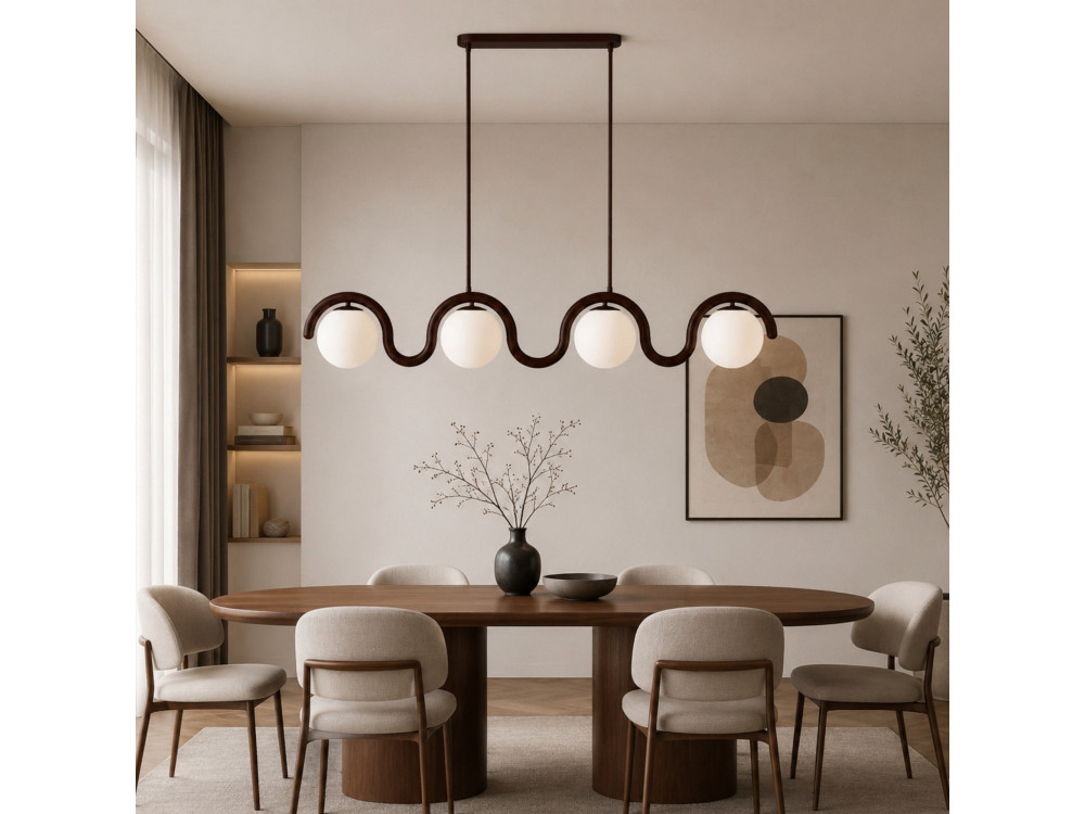 Candelabro de metal «GEDIK-20443» - 110 x 17 cm - Castanho