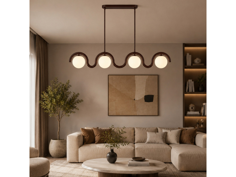 Candelabro de metal «GEDIK-20443» - 110 x 17 cm - Castanho