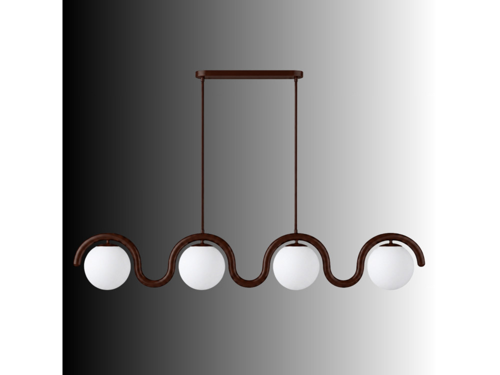 Candelabro de metal «GEDIK-20443» - 110 x 17 cm - Castanho