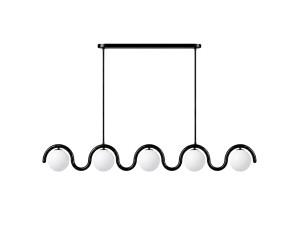 Candelabro de metal «GEDIK-20444» - 140 x 17 cm - Preto