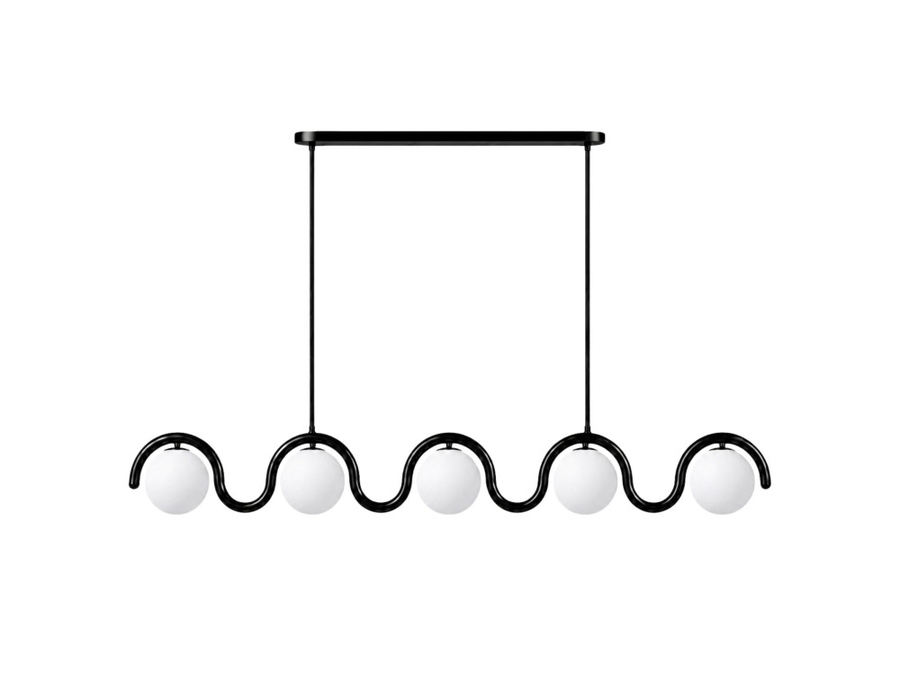 Candelabro de metal «GEDIK-20444» - 140 x 17 cm - Preto