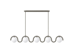Candelabro de metal «GEDIK-20444» - 140 x 17 cm - Cinzento