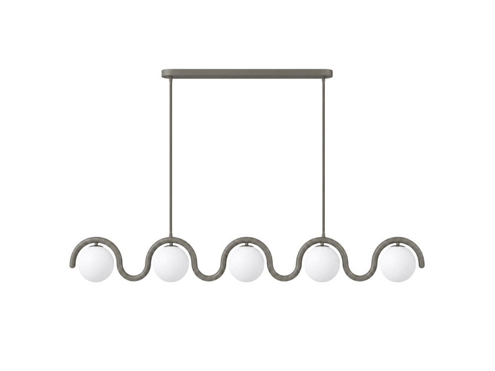 Candelabro de metal «GEDIK-20444» - 140 x 17 cm - Cinzento