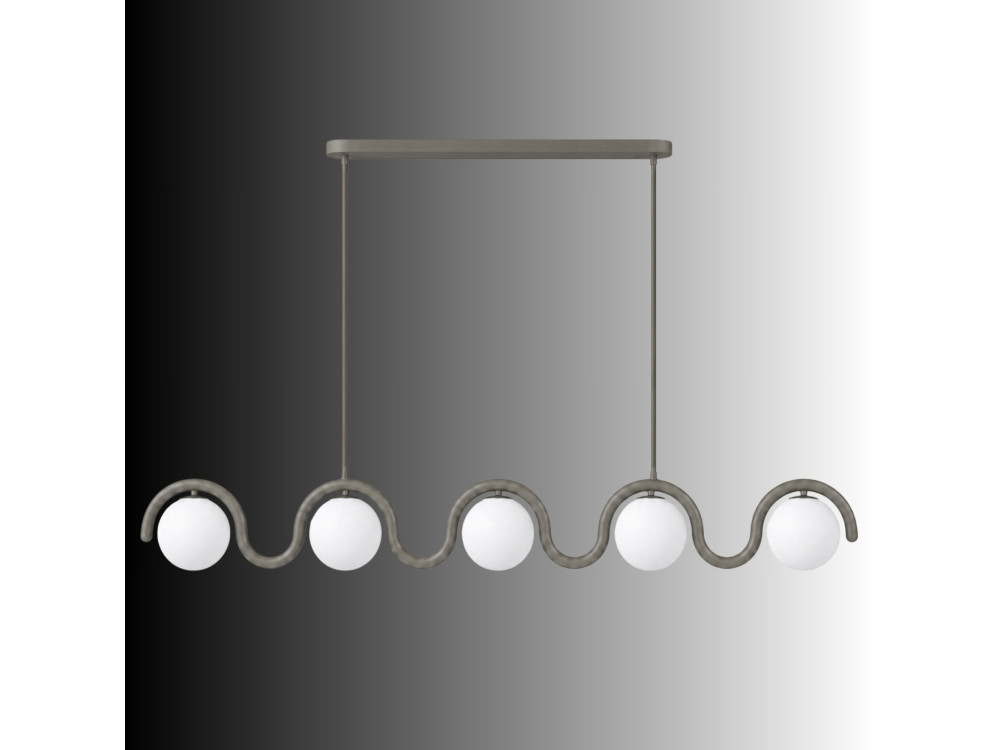 Candelabro de metal «GEDIK-20444» - 140 x 17 cm - Cinzento