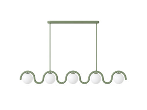 Lustre de metal «GEDIK-20444» - 140 x 17 cm - Verde menta