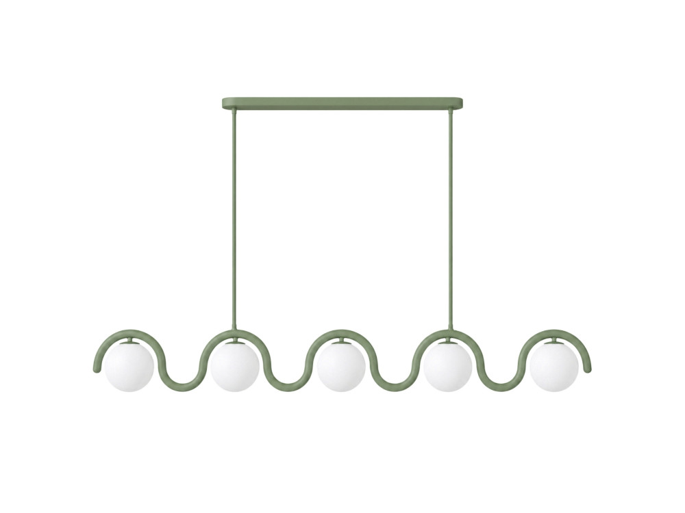 Lustre de metal «GEDIK-20444» - 140 x 17 cm - Verde menta