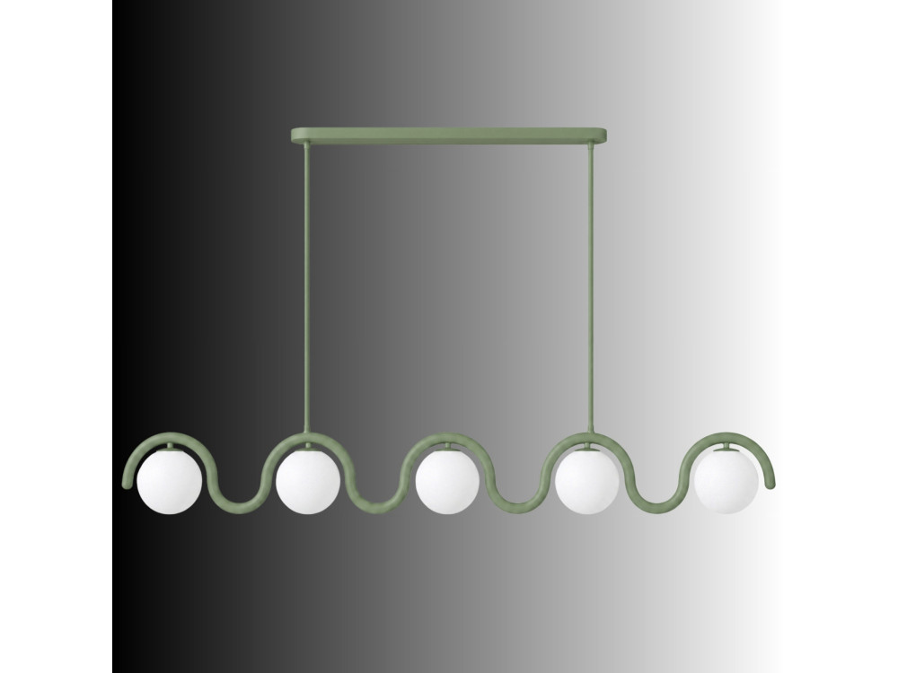 Lustre de metal «GEDIK-20444» - 140 x 17 cm - Verde menta