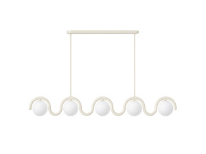 Candelabro de metal «GEDIK-2044» - 140 x 17 cm - Bege