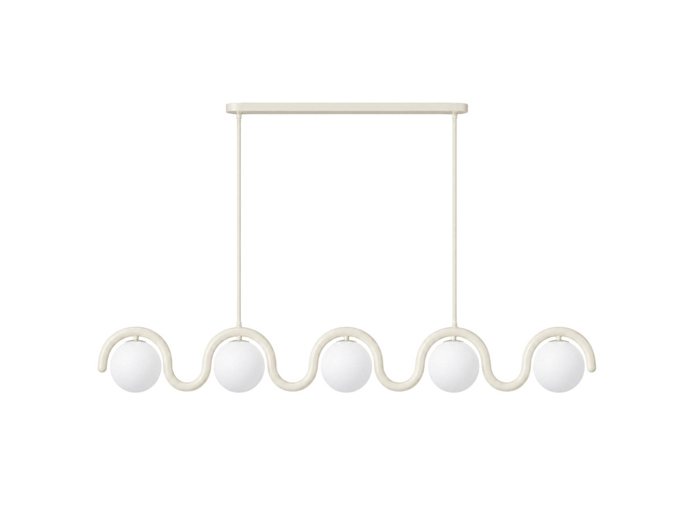 Candelabro de metal «GEDIK-2044» - 140 x 17 cm - Bege