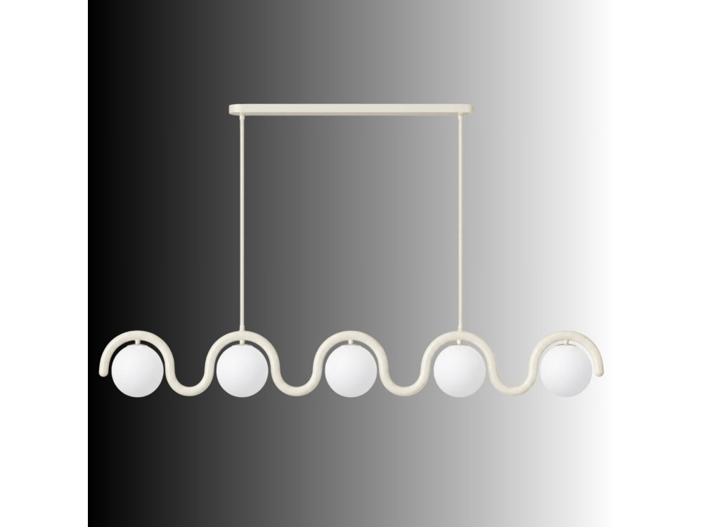 Candelabro de metal «GEDIK-2044» - 140 x 17 cm - Bege