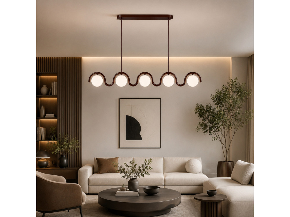 Candelabro de metal «GEDIK-20444» - 140 x 17 cm - Castanho