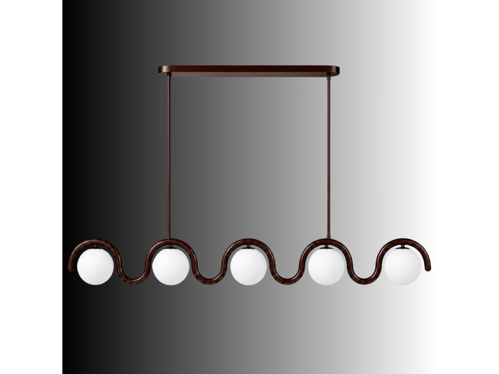 Candelabro de metal «GEDIK-20444» - 140 x 17 cm - Castanho