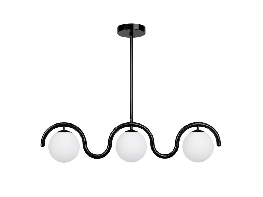 Candelabro de metal «GEDIK-20442» - 80 x 17 cm - Preto