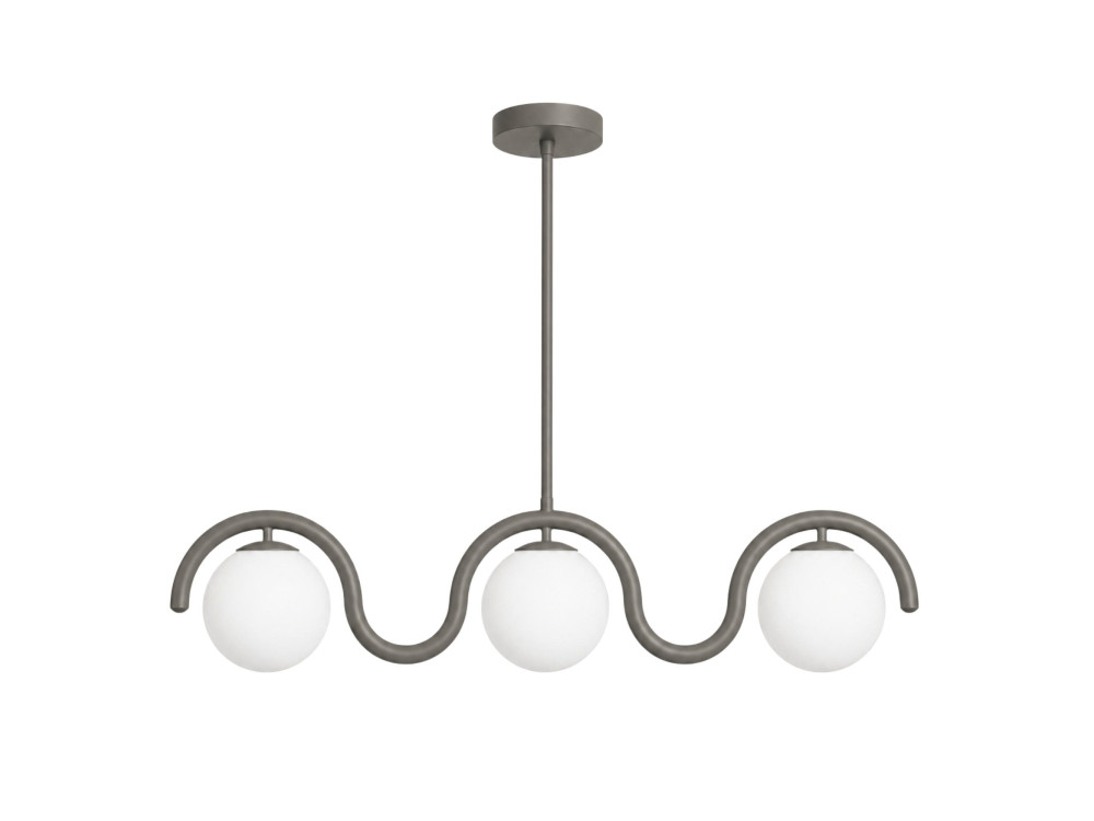 Candelabro de metal «GEDIK-20442» - 80 x 17 cm - Cinzento