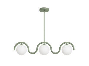 Candelabro de metal «GEDIK-20442» - 80 x 17 cm - Verde menta