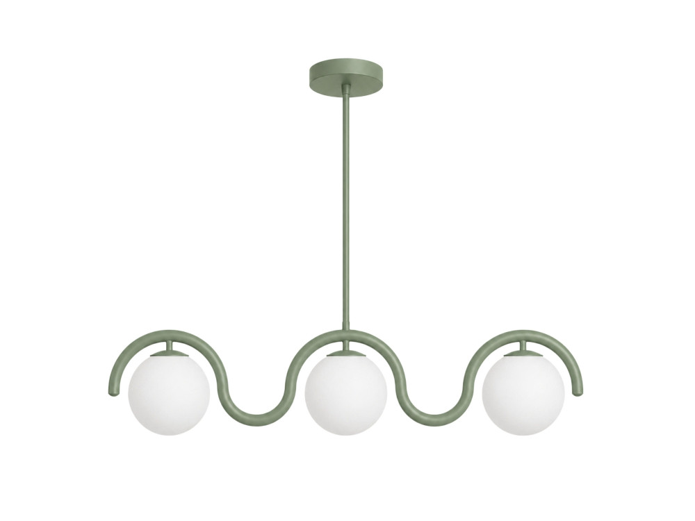 Candelabro de metal «GEDIK-20442» - 80 x 17 cm - Verde menta