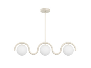 Candelabro de metal «GEDIK-20442» - 80 x 17 cm - Bege