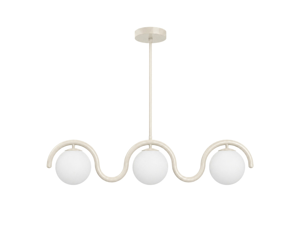 Candelabro de metal «GEDIK-20442» - 80 x 17 cm - Bege