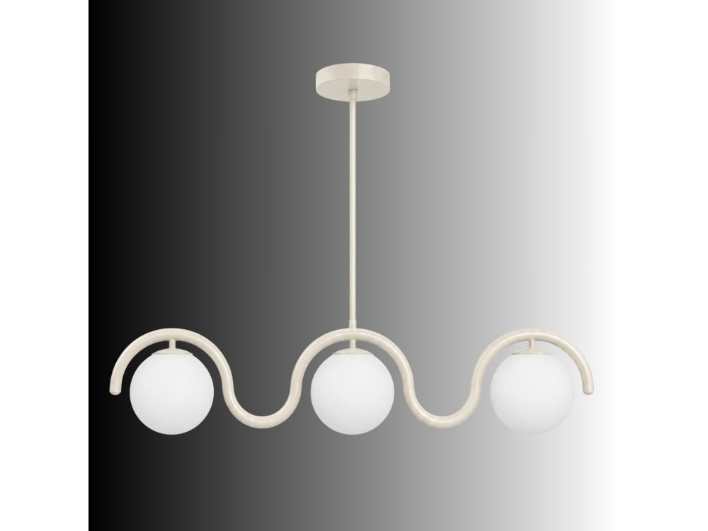Candelabro de metal «GEDIK-20442» - 80 x 17 cm - Bege
