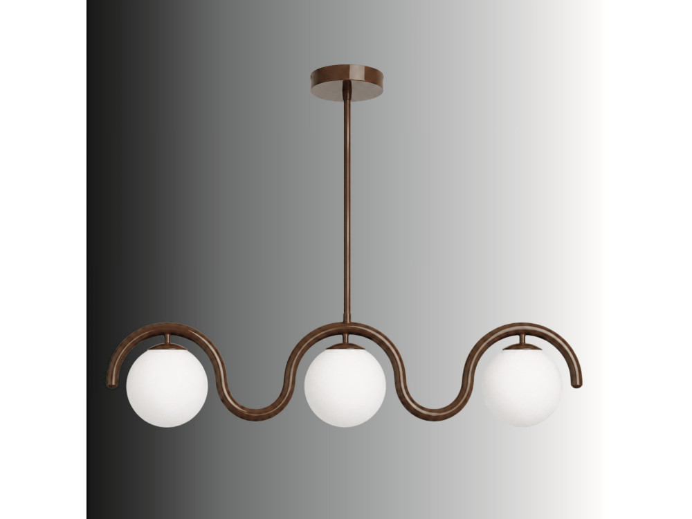 Candelabro de metal «GEDIK-20442» - 80 x 17 cm - Castanho