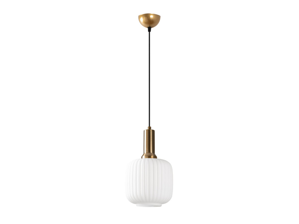 Candeeiro suspenso em metal «Asker» - 20 x 20 cm - Dourado