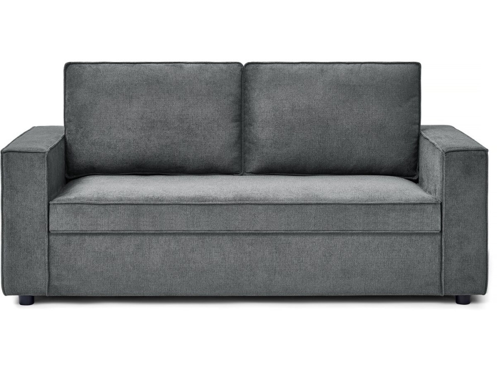 Sofá convertível em tecido "Clara" express - 185 x 90 x 88 cm - Cinza