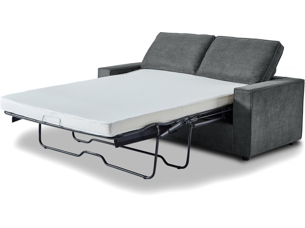 Sofá convertível em tecido "Clara" express - 185 x 90 x 88 cm - Cinza