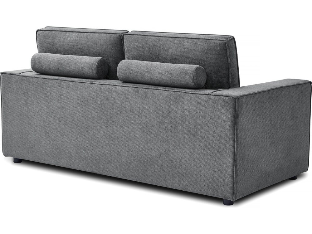 Sofá convertível em tecido "Clara" express - 185 x 90 x 88 cm - Cinza