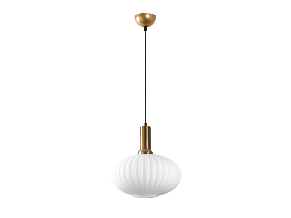 Candeeiro suspenso em metal «Asker» - 30 x 30 cm - Dourado