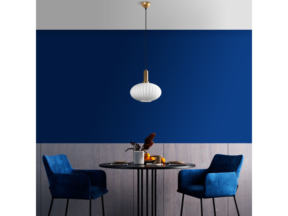 Candeeiro suspenso em metal «Asker» - 30 x 30 cm - Dourado