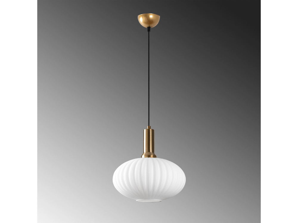 Candeeiro suspenso em metal «Asker» - 30 x 30 cm - Dourado