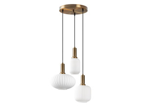 Lustre de metal «Asker» - 55 x 55 cm - Dourado