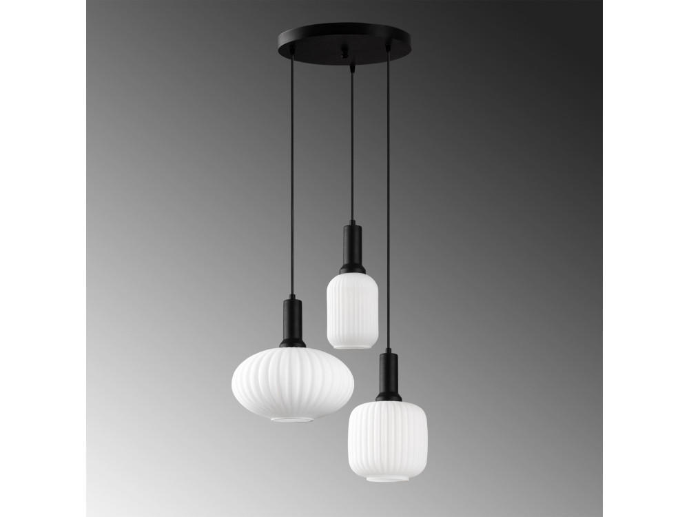 Candelabro de metal «Asker» - 55 x 55 cm - Preto